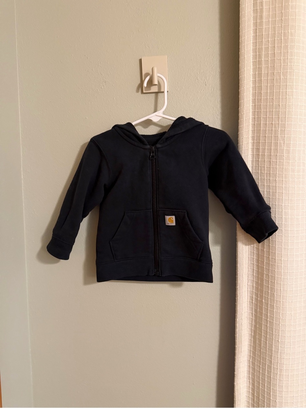 Carhartt Kids Navy Full-Zip Hooded Sweatshirt